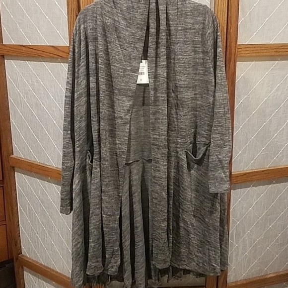 Agnes and Dora Women's Size Small Cardigan Sweater Duster Cascade Gray Heathered - Picture 2 of 5